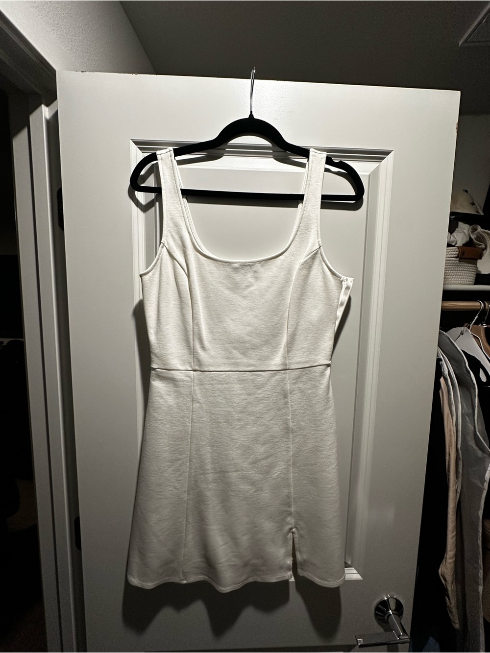 Lulu's White Scoop Neck Tank Mini Dress